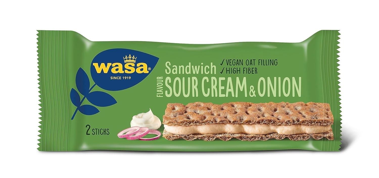 Wasa 三明治餅乾-酸味植物奶油洋蔥口味 33 g（含五辛無奶蛋）