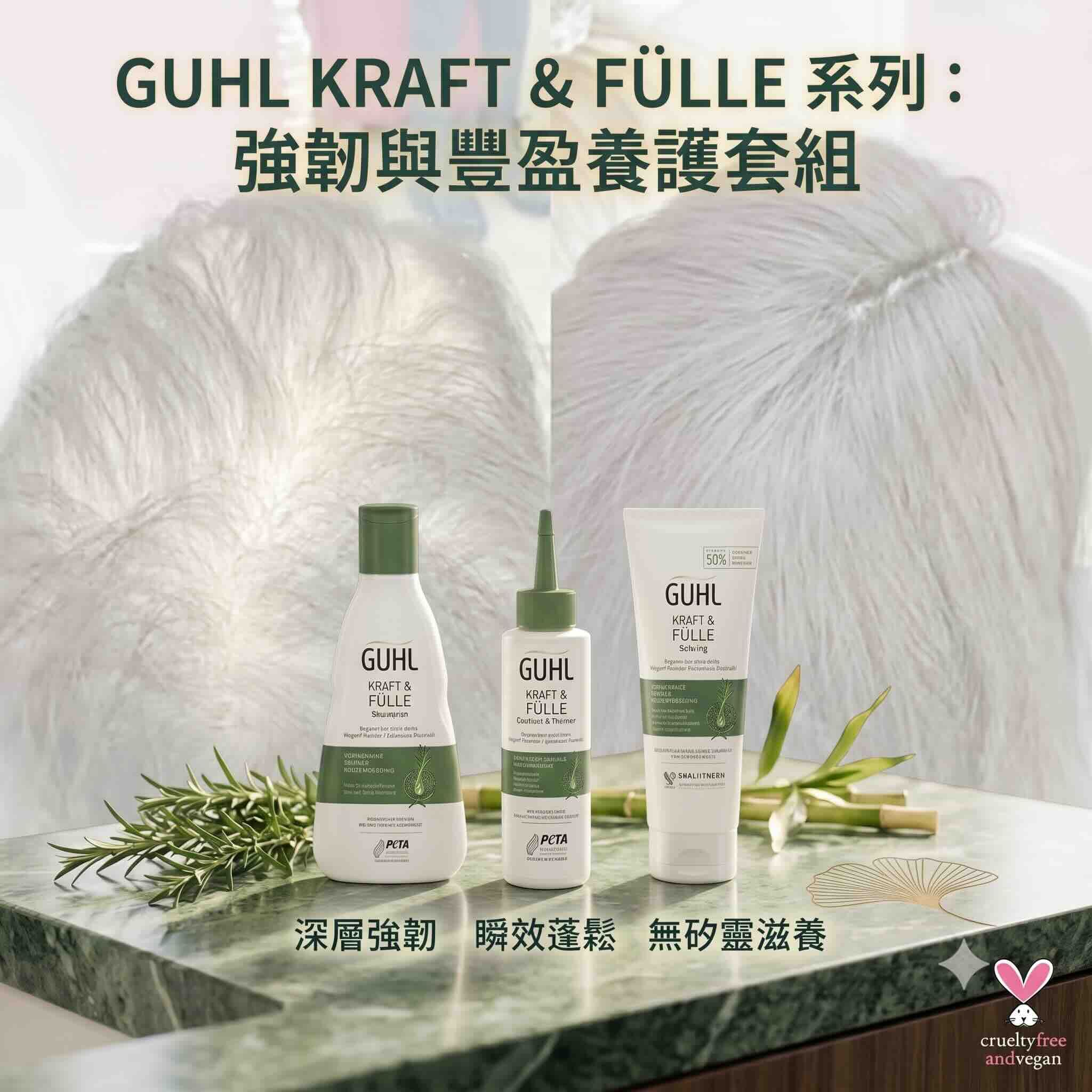 GUHL Kraft ＆ Fülle 頭髮系列強韌與豐盈--含有迷迭香和生物素