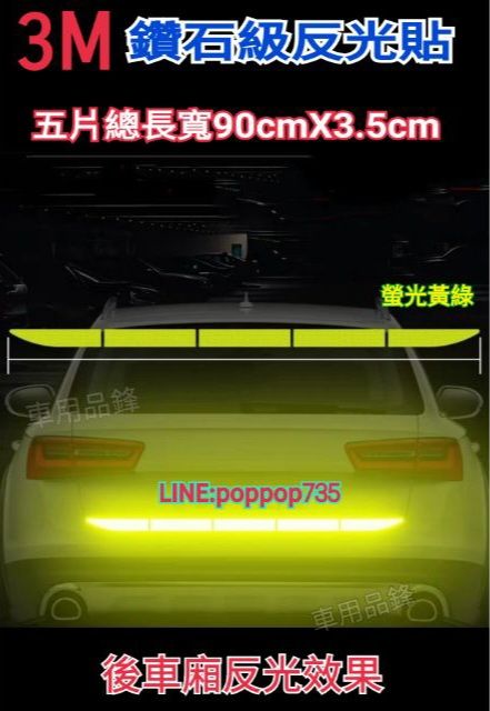 3M鑽石級反光貼 安全警示 遮痕 刮傷 防水 耐用（點圖能進入商品說明）