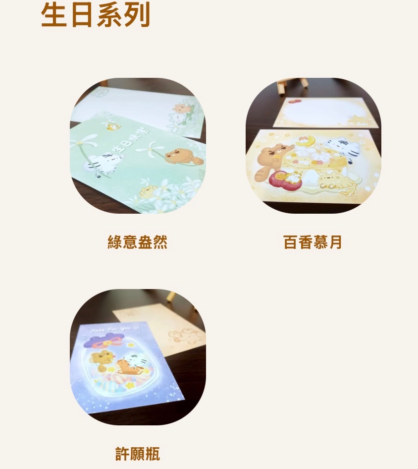 生日系列明信片 - 全款