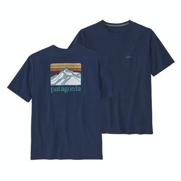 Patagonia®男款 Line Logo Ridge Pocket -Tee®