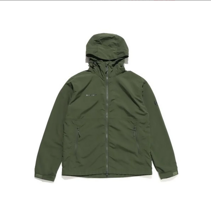 【Mammut 長毛象】Hiking WB Hooded Jacket AF W 健行防風連帽外套 女款 沼澤綠