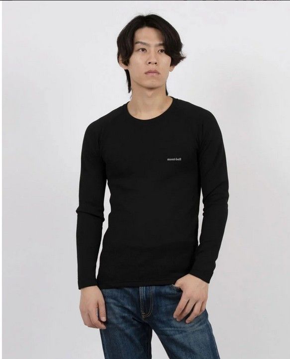日本 mont bell 男款 超細美利奴羊毛 輕薄圓領長袖 Super Merino Wool