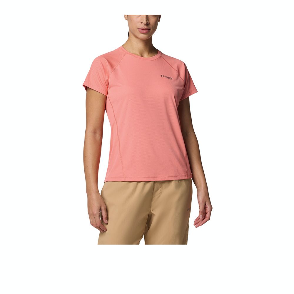 Columbia哥倫比亞 女款-防曬UPF40酷涼快排短上衣-Cirque River™ Pro SS Crew