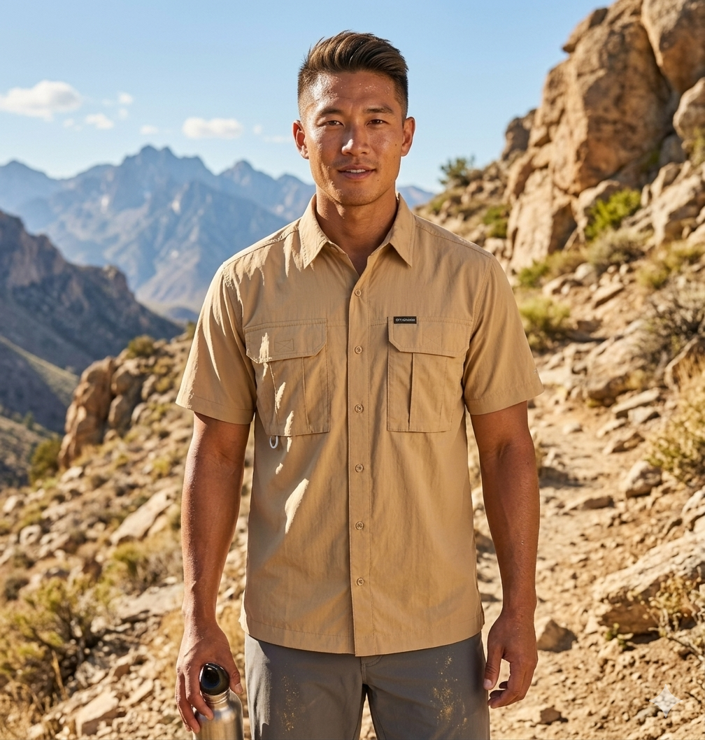 Columbia哥倫比亞 男款-涼感快排短袖襯衫-Black Mesa™ Utility SS Shirt