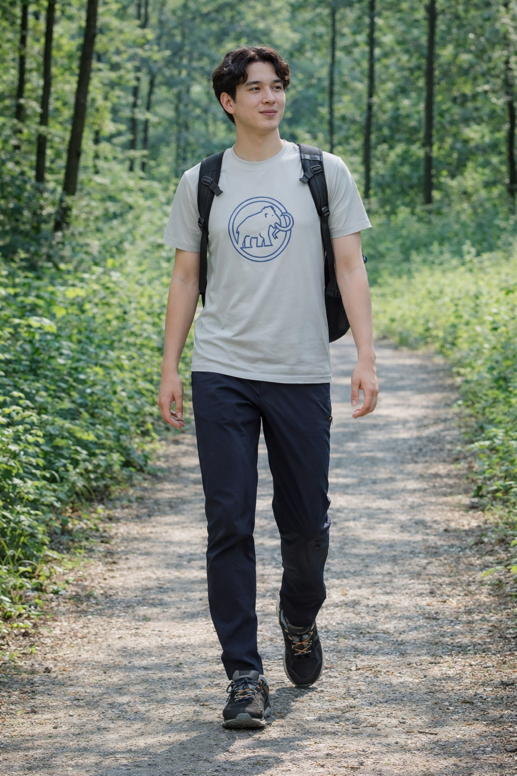 長毛象 男款 QD Logo Print T-Shirt AF 快乾LOGO短袖T恤