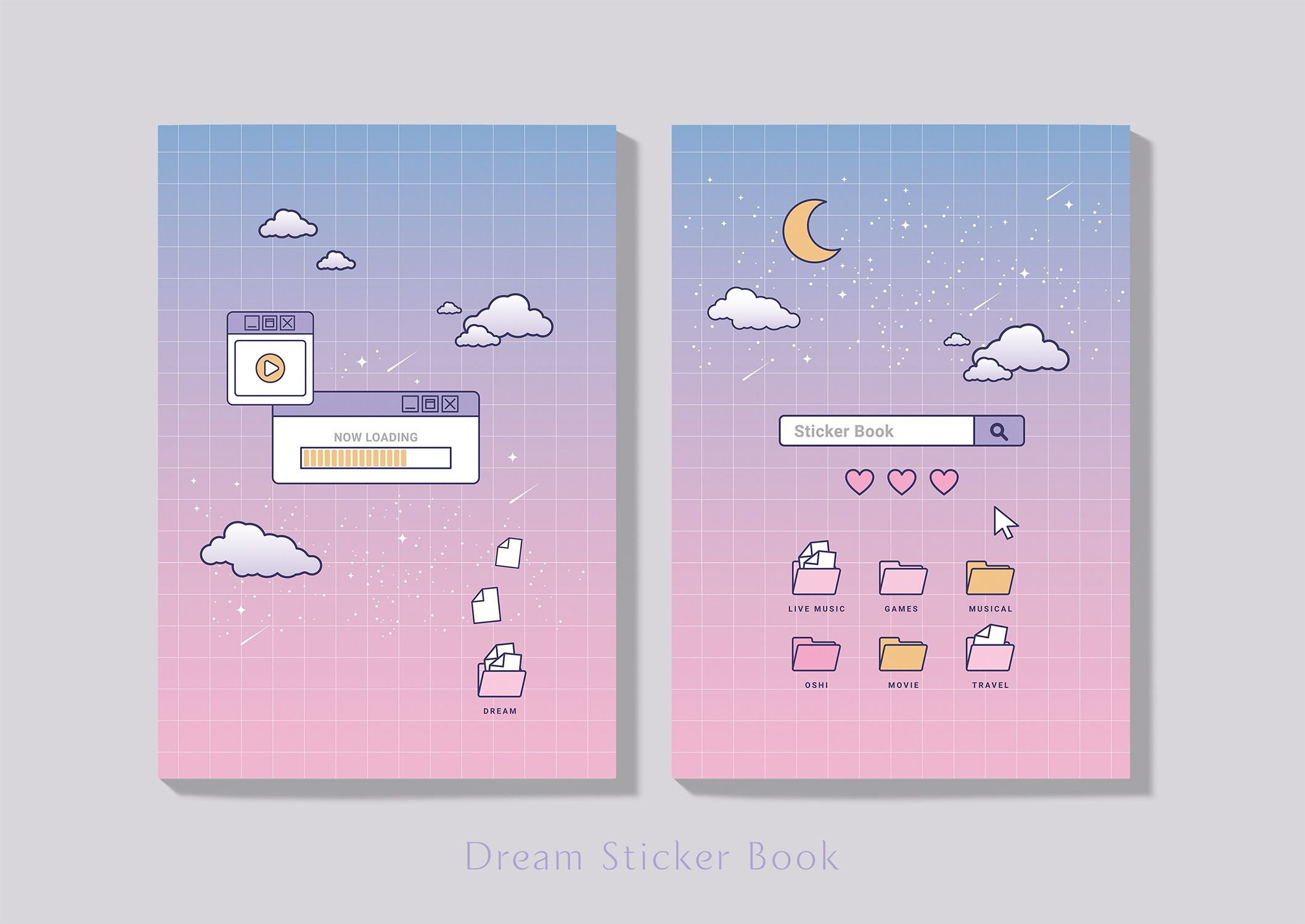 【原創｜貼紙簿】Dream Sticker Book（珠光封面）