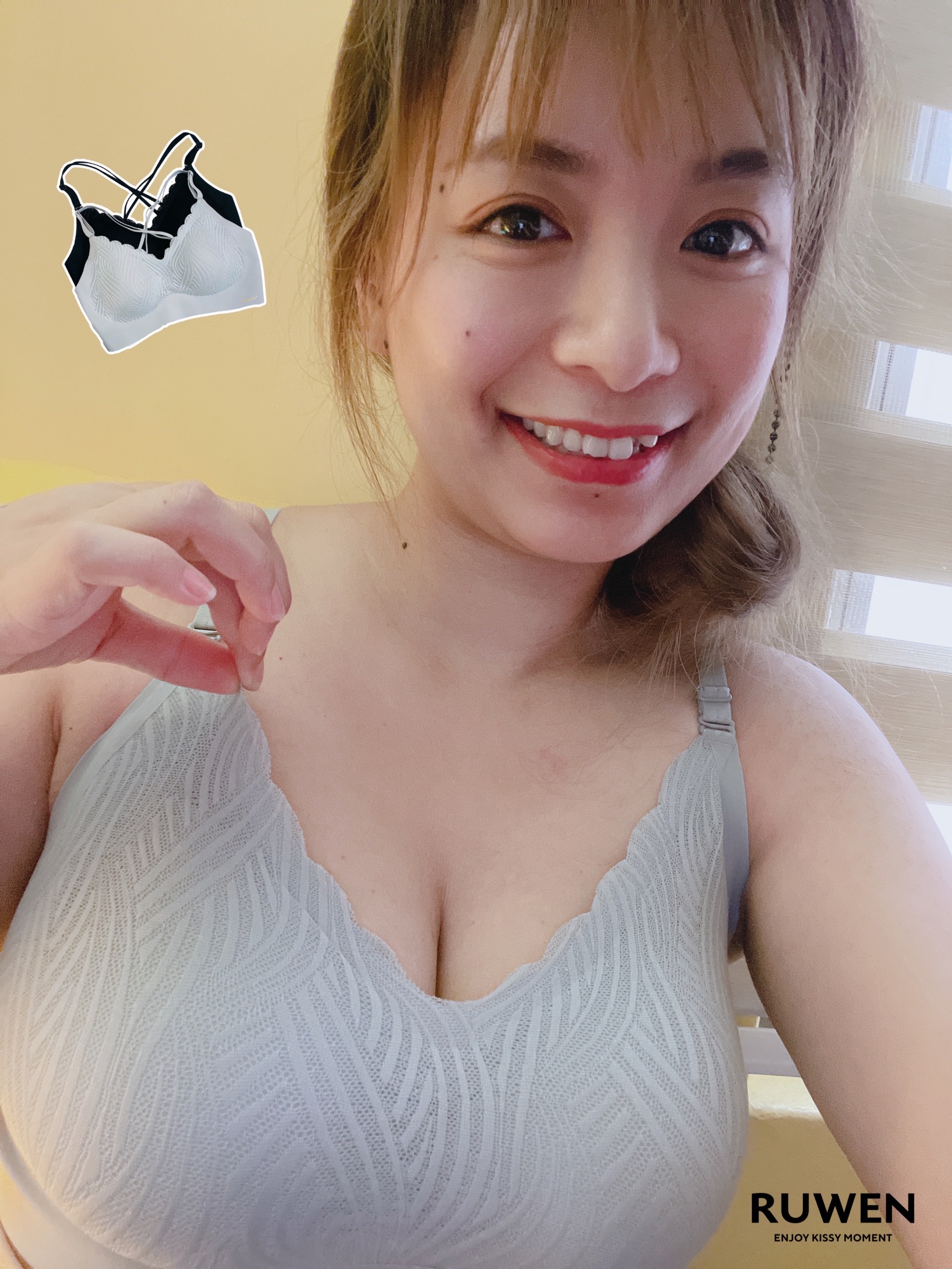 蕾絲水波紋交叉美背