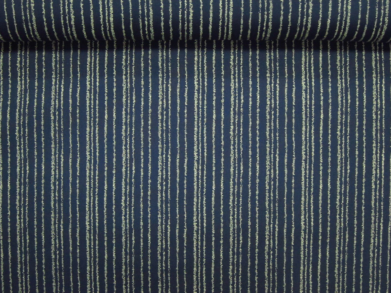 台灣製拔染印花平織綿布-來自外部的訊號-深藍底-100%純綿、台灣製造