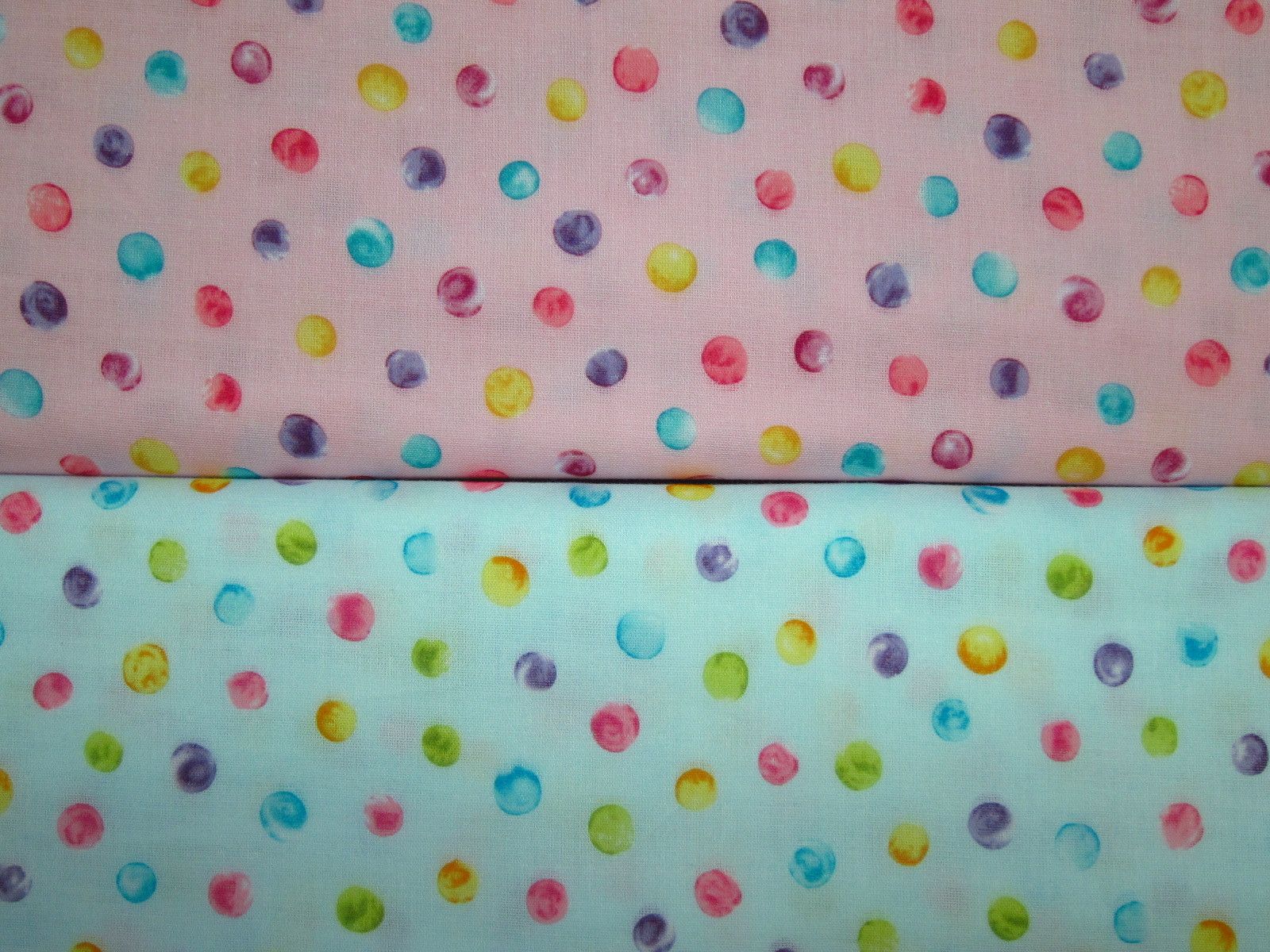 極度舒適二重紗-水彩彈珠-粉底、水藍底（100%純綿、台灣製造）