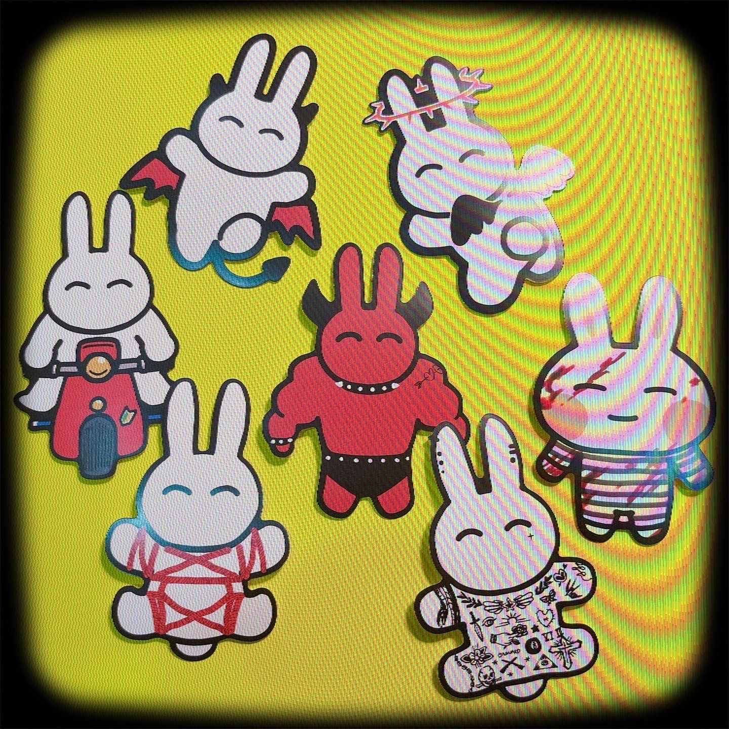 【原創】【兔子】壞壞の兔防水大貼紙
