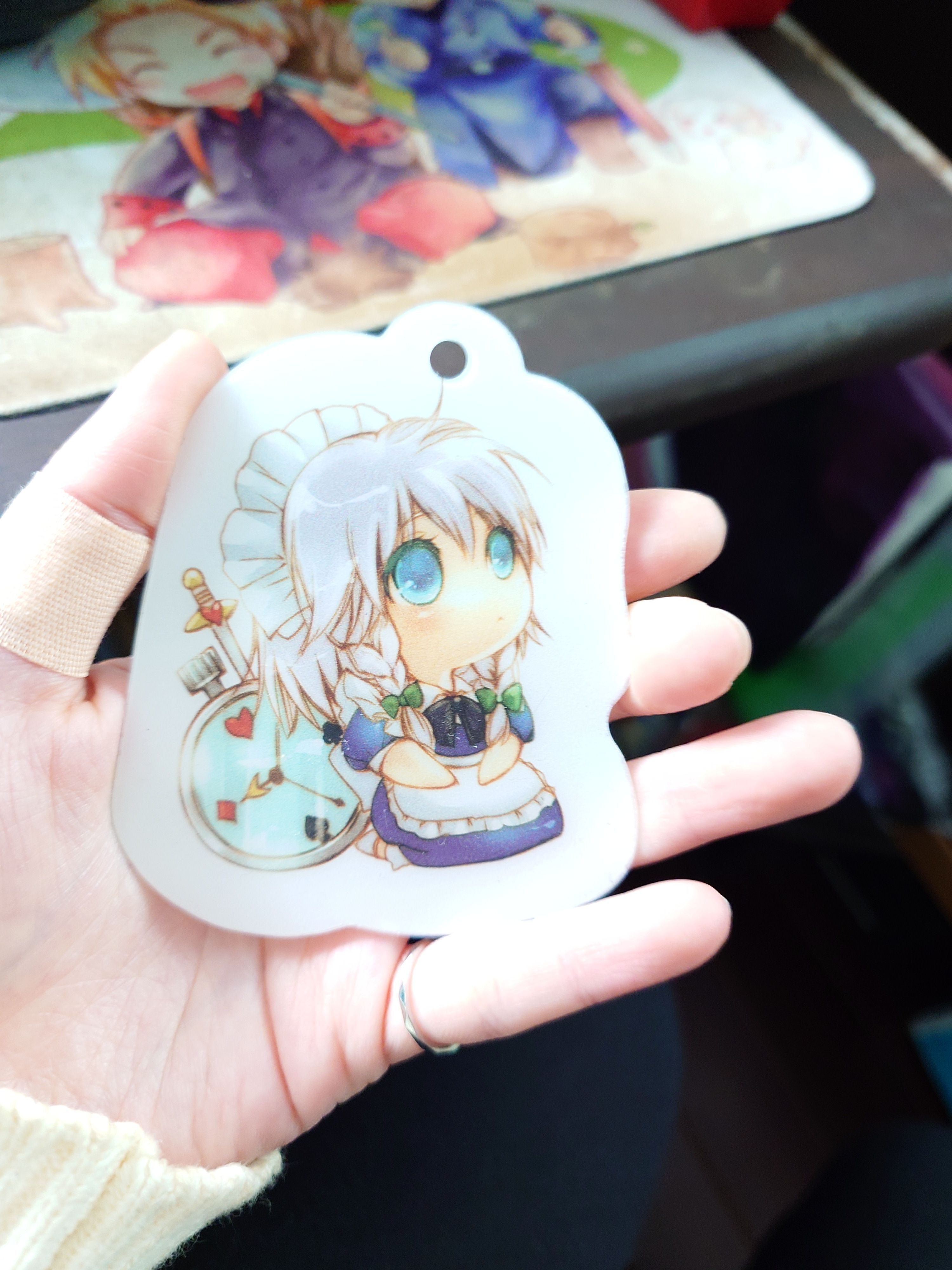 （贈物）同人塑膠掛牌-東方-咲夜