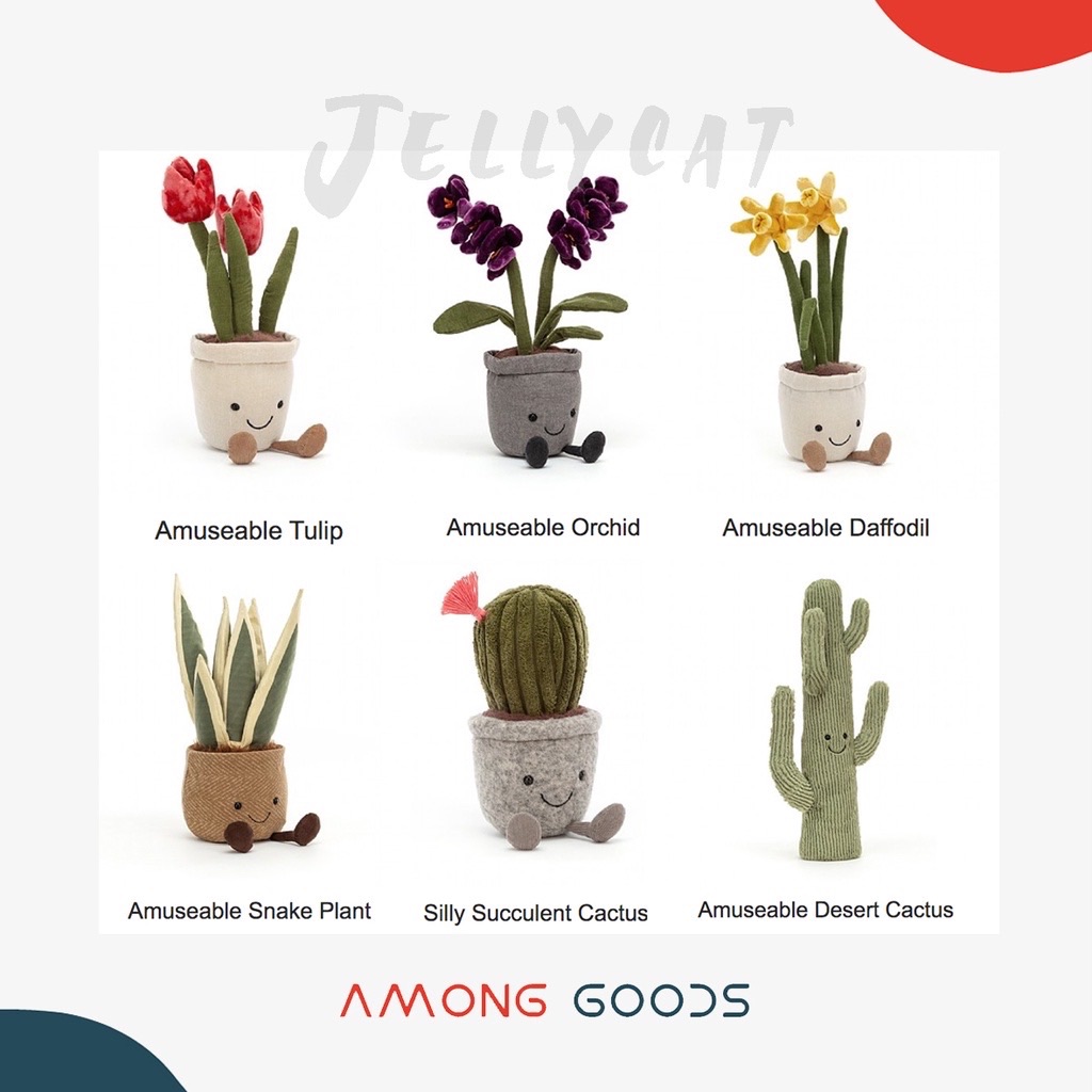 🌺AG選物 ➰JELLYCAT 時髦花店 毛絨玩具  多肉植物 安撫玩偶  Funky Florist