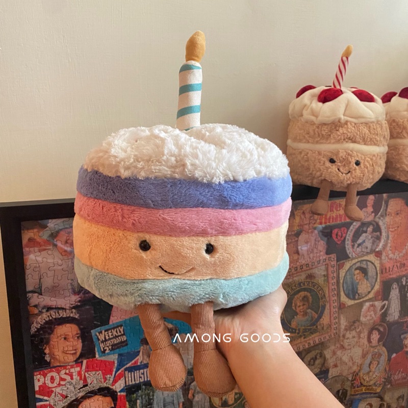 🔥現貨🔥AG選物 ➰英國代購 JELLYCAT 正品 Amuseable birthday cake 生日 彩虹 蛋