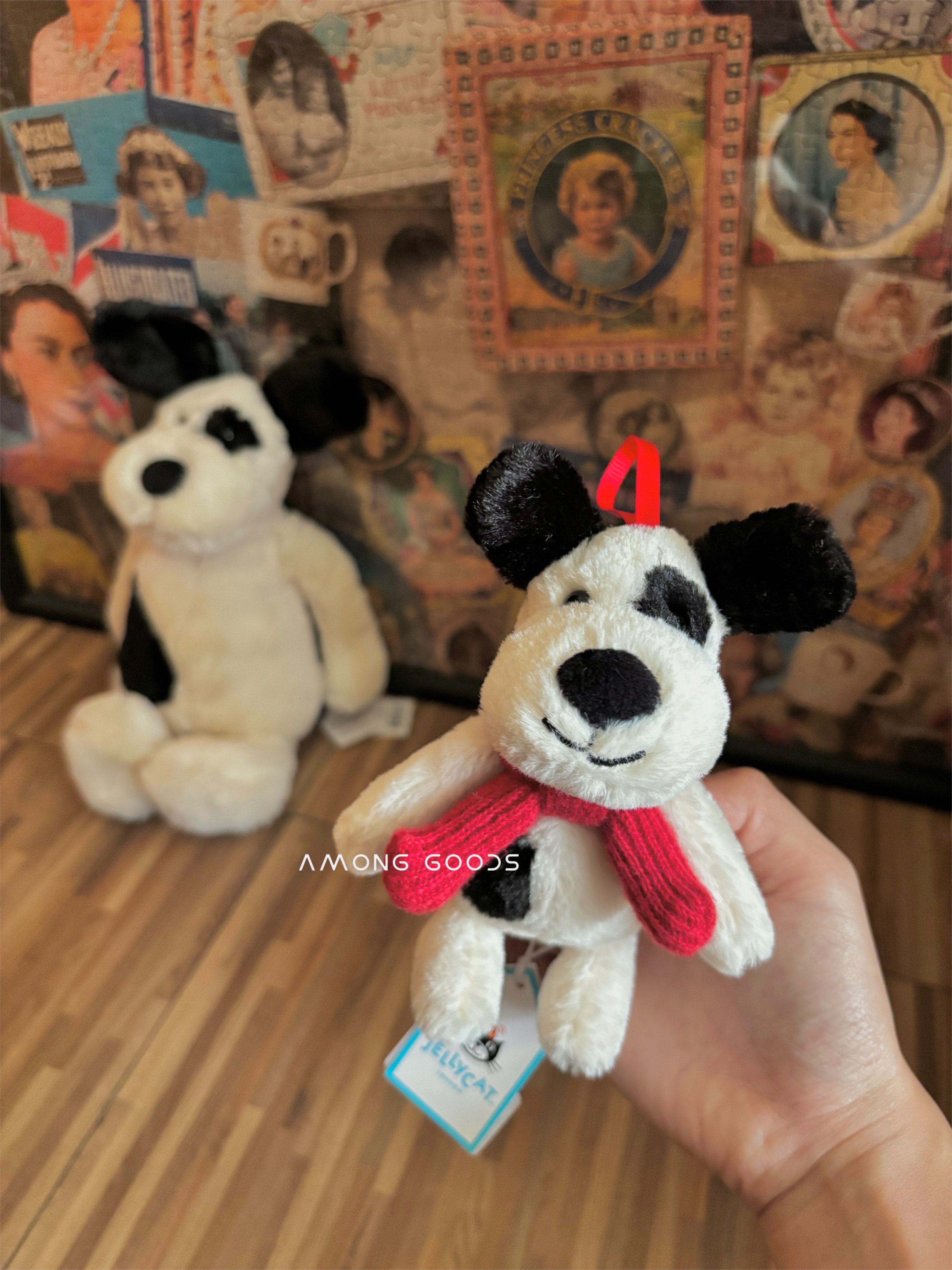 🔥現貨🔥英國代購 JELLYCAT 黑白狗 海盜狗 聖誕掛飾 吊飾Bashful Black ＆ CreamPupp