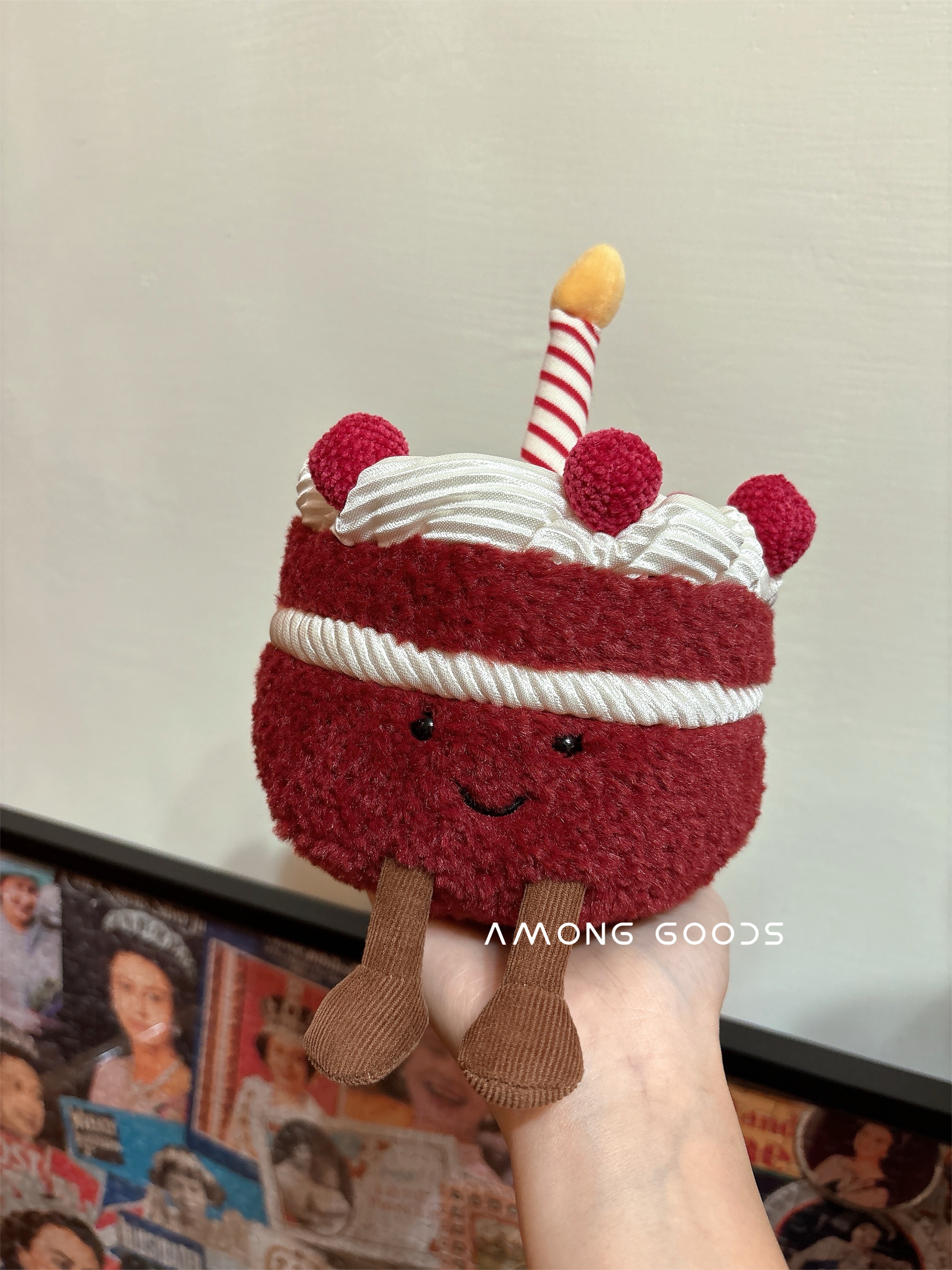 🔥現貨🔥➰英國代購 Jellycat 療癒玩偶 紅絲絨蛋糕 Amuseables Cheri Cake soft t