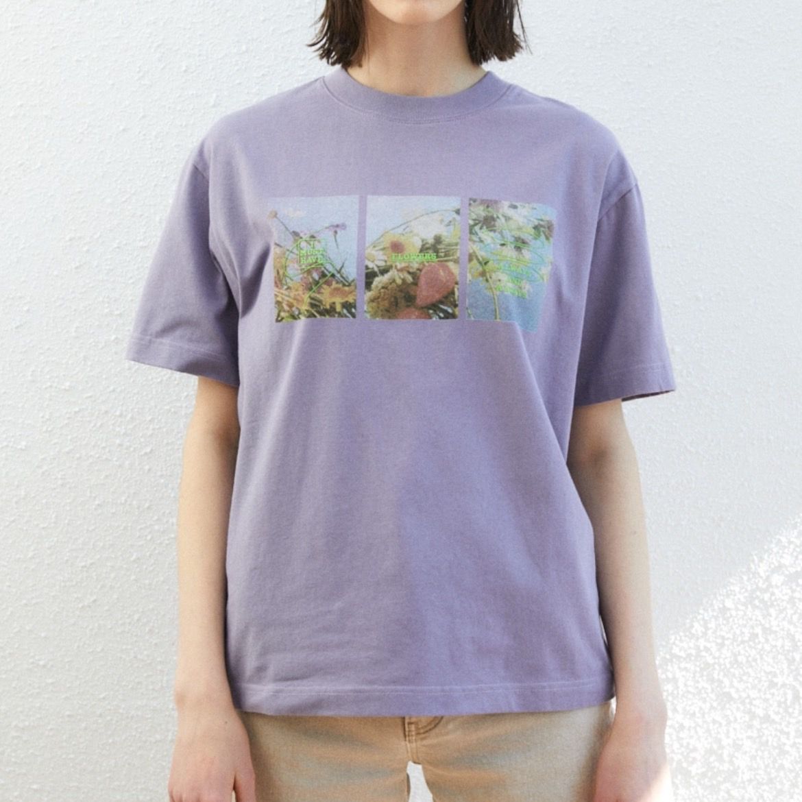 （VIPSALE）MoussyFLOWERSPICTURE短tee