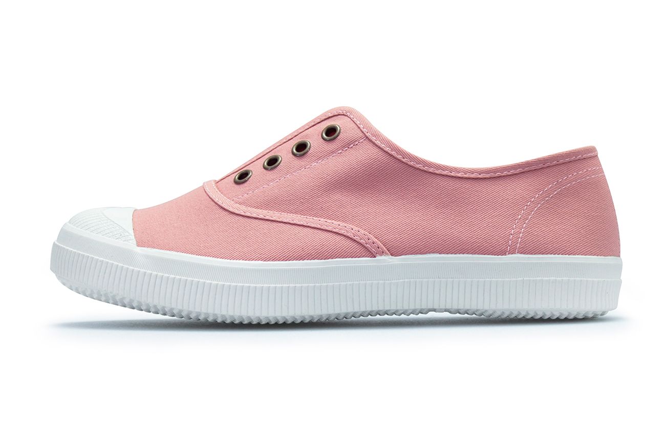 【富發牌】素面懶人鬆緊休閒鞋-粉、奶茶、灰