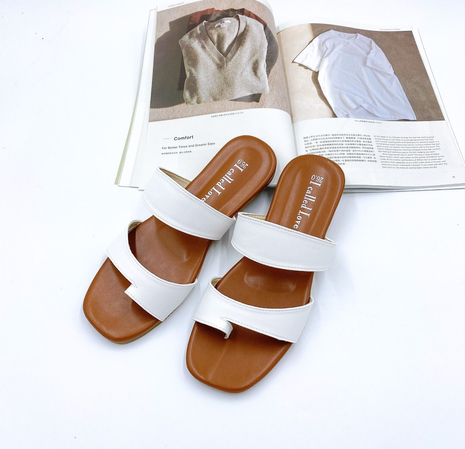 【I called Love】現貨2021春夏新款 百搭設計款 幾何時尚拖鞋涼鞋韓版女鞋 FC004