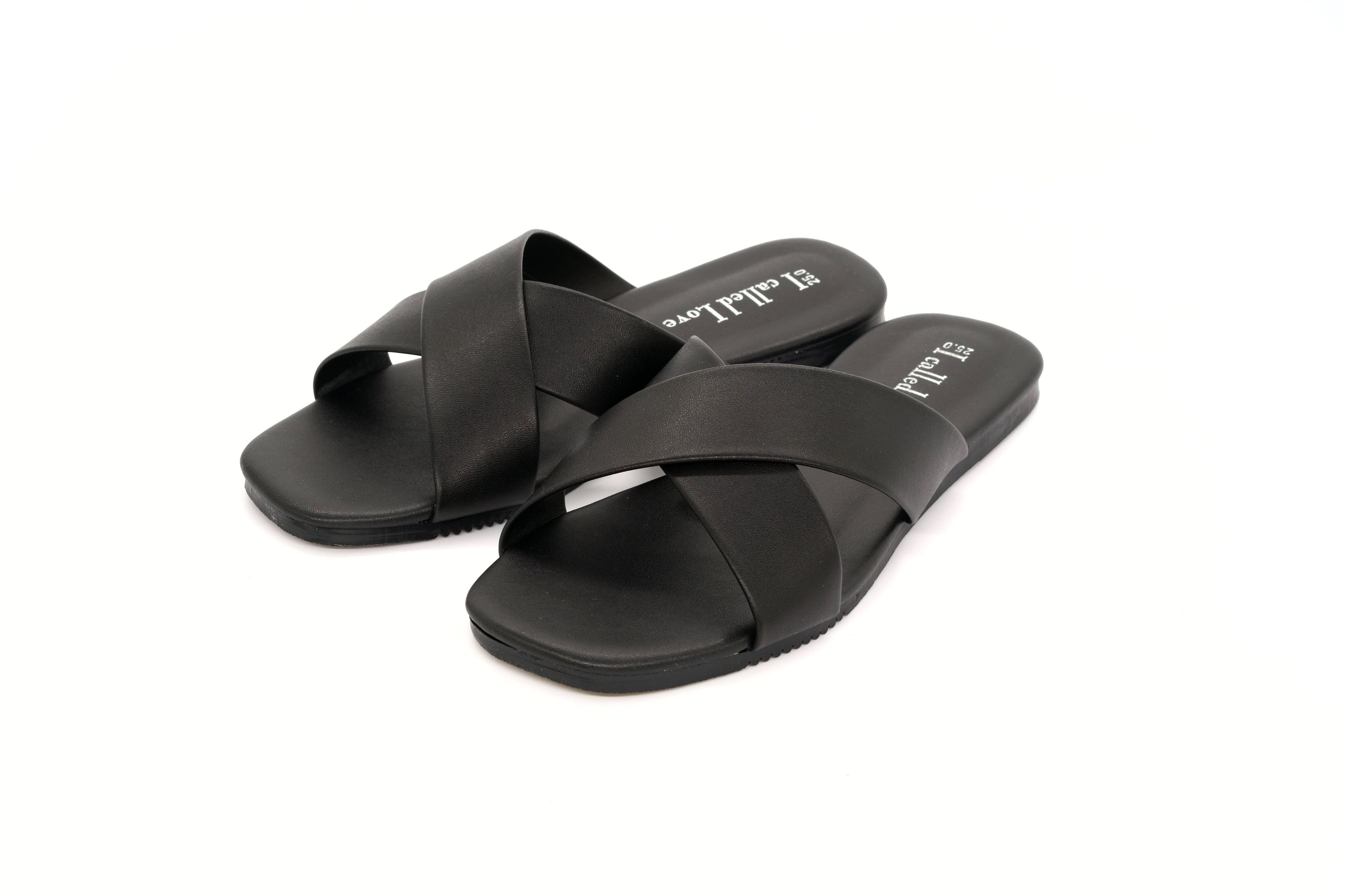 【I called Love】 現貨秒出 2021新款春夏女鞋 知性百搭交叉拖鞋 韓版涼鞋 FC003