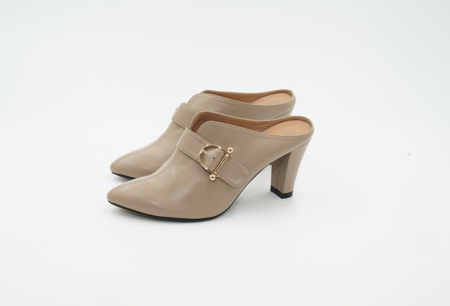 【I called Love】2021新款 現貨高跟短靴 牛皮全真皮 手工跟鞋 靴子穆勒鞋氣質高雅