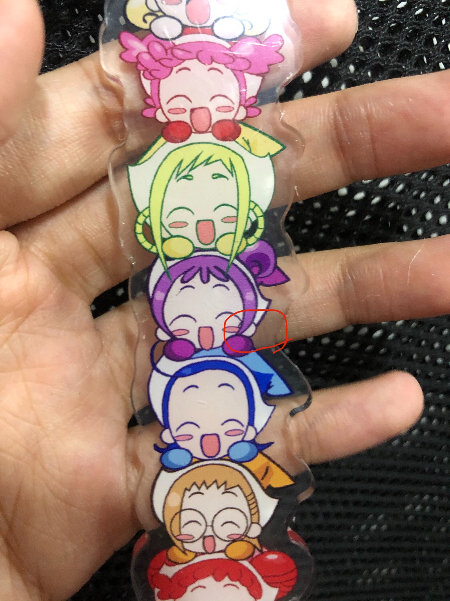 趴趴吊飾打樣品（音符瑕疵）