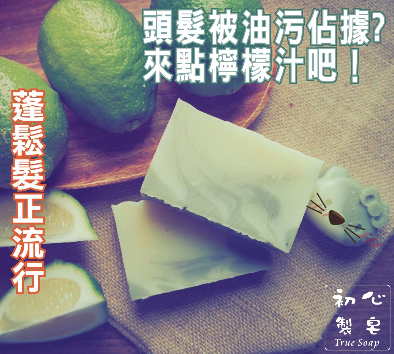 初心製皂 檸檬控油洗髮皂 油頭洗髮皂  從頭洗到腳手工皂