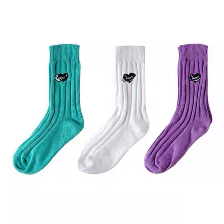 🦋sugar 復古愛心棉質中筒襪🦋