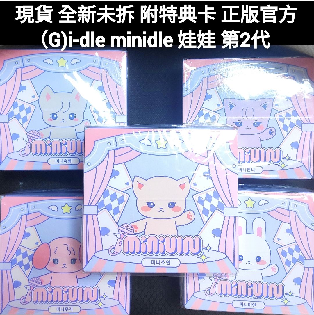 全新現貨 附小卡（g）i-dle minidle 2.0 第2代 娃娃 玩偶 fansland gidle 絨毛娃娃