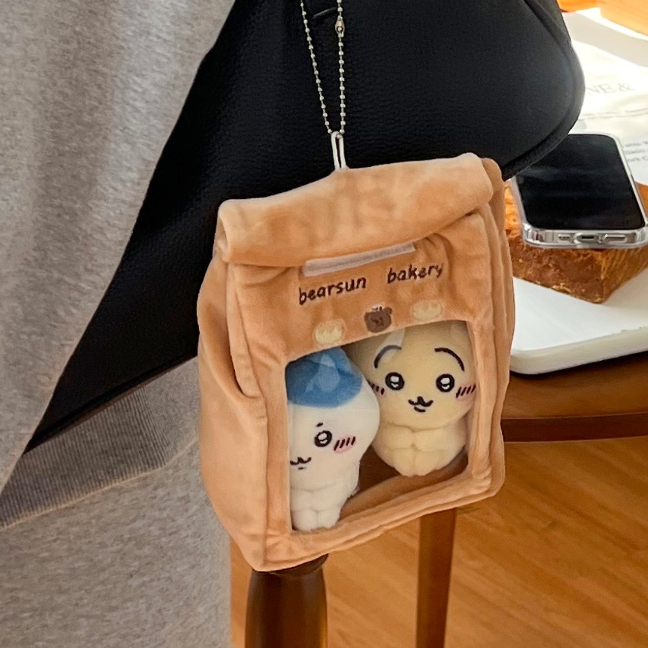 現貨♡升級版❗️毛絨小熊麵包袋🍞遛娃包🥖人生娃包