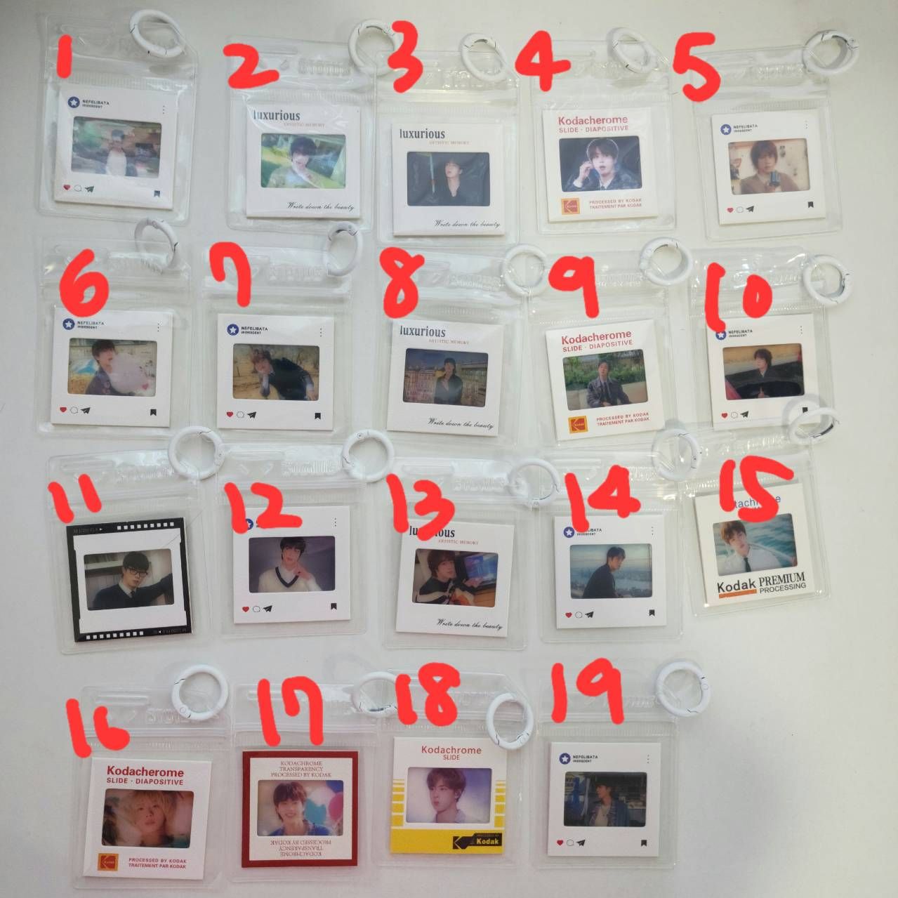 BTS 膠片鑰匙圈 JIN