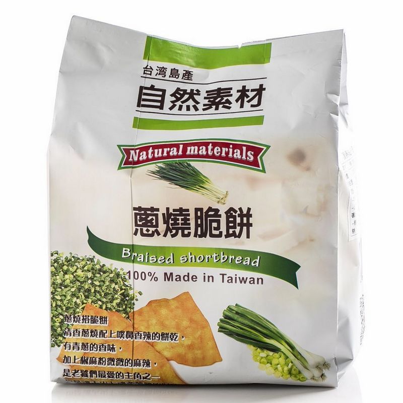 自然素材 蔥燒/蒜香/胡椒/山葵脆餅152g