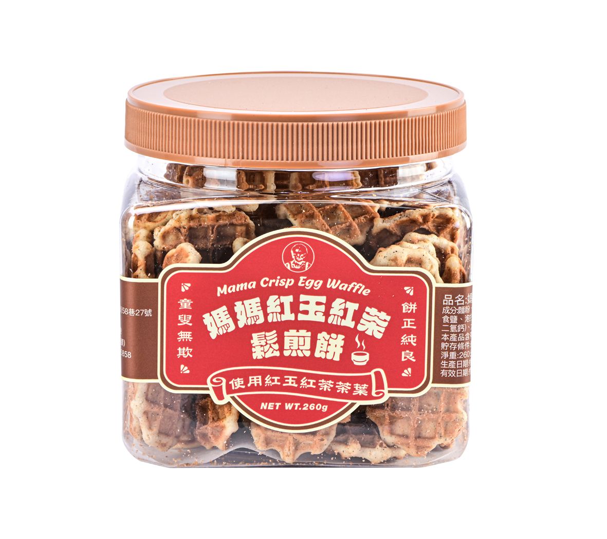 媽媽紅玉紅茶鬆煎餅_罐裝260g