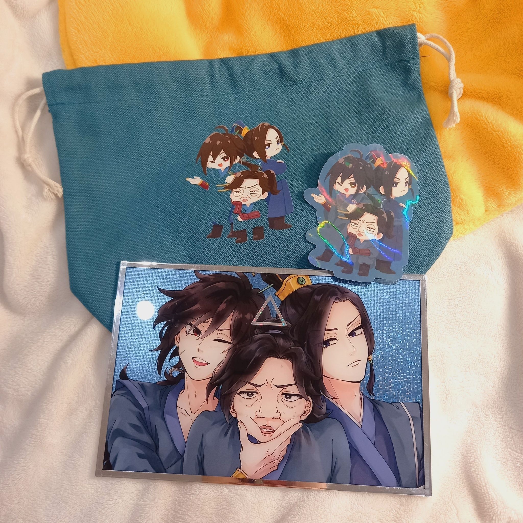 【活俠傳】唐三角｜大束口袋+壓克力色紙SET（贈送貼紙一張）