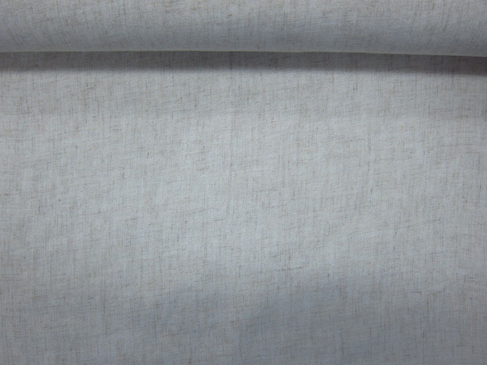 台灣製綿麻混紡布-素色綿麻-麻子米白-50%綿+50%特級亞麻、高溫熱縮處理、台灣製造