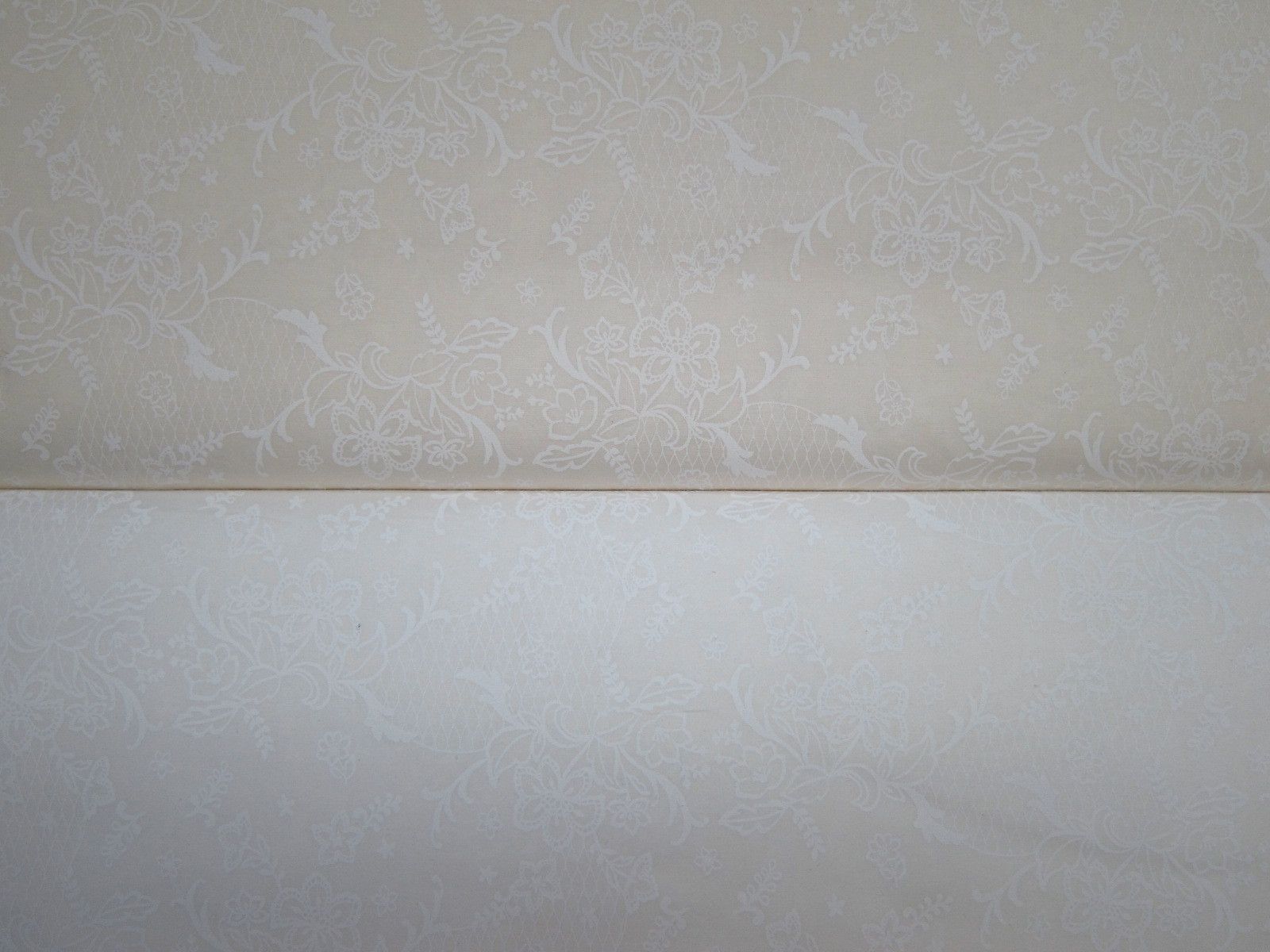 日本進口平織綿布-浮水印花群-米黃底、白底（100%純綿、日本製造）