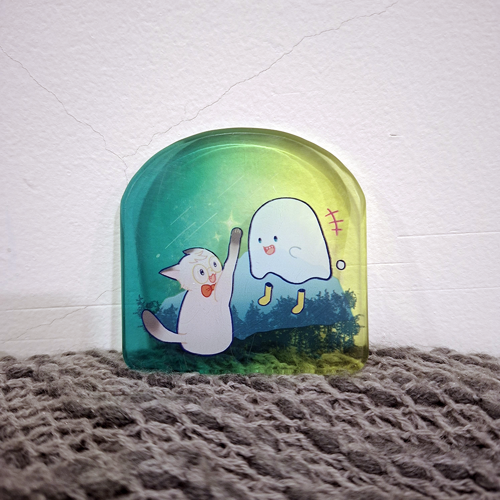 【萬家箱/非官方同人二創】《陽明山看星星》瓦＆貓壓克力別針