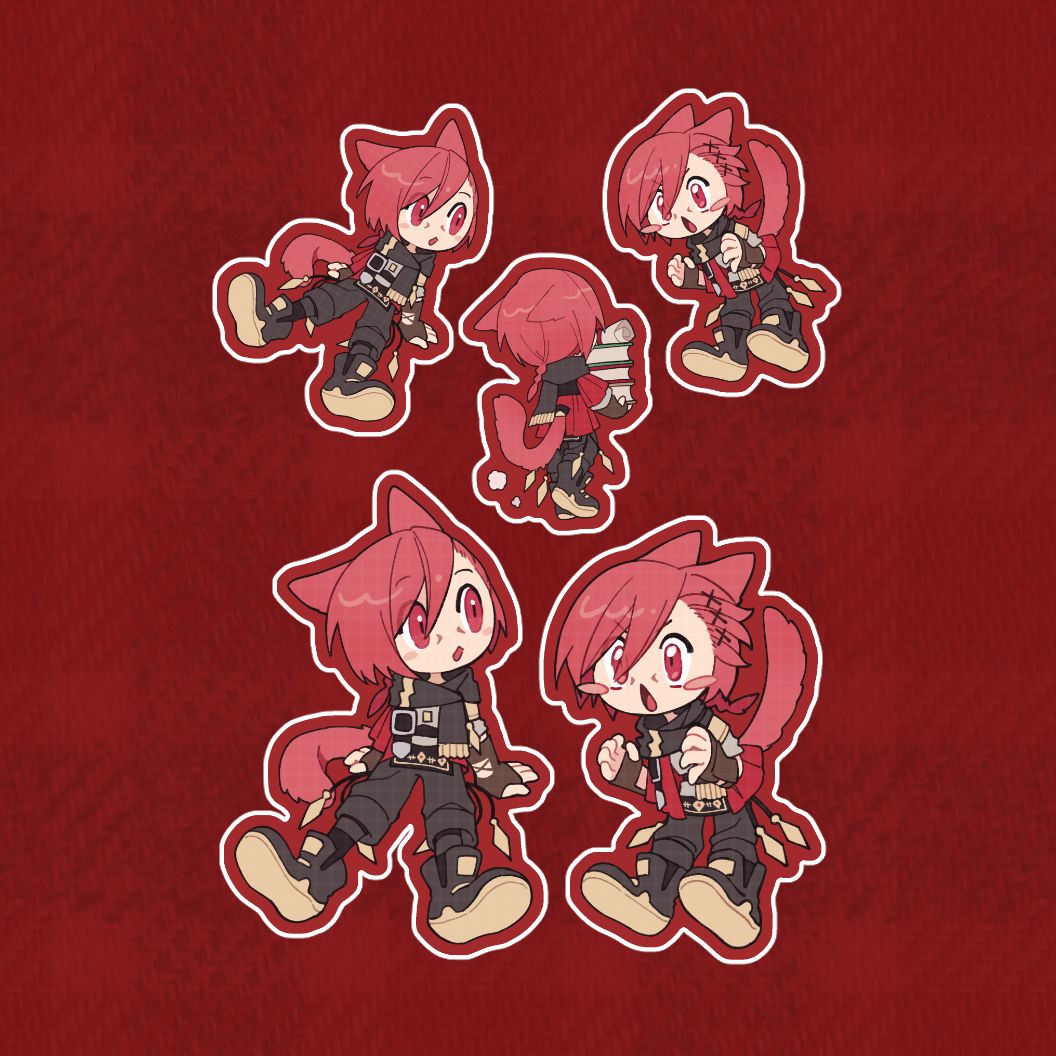 《FFXIV》每天都要古拉哈提亞_透明PVC全斷貼紙包