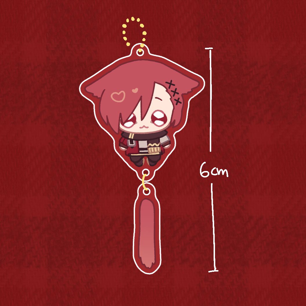 《FFXIV》古拉哈提亞_小貓咪串串壓克力吊飾