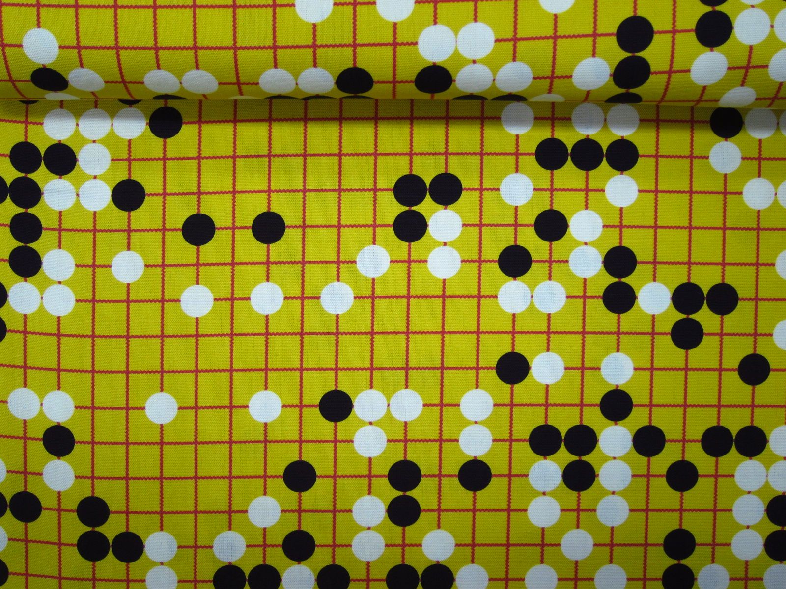 台灣製數位印刷牛津布-棋士之役-黃底-100%純綿、台灣製造
