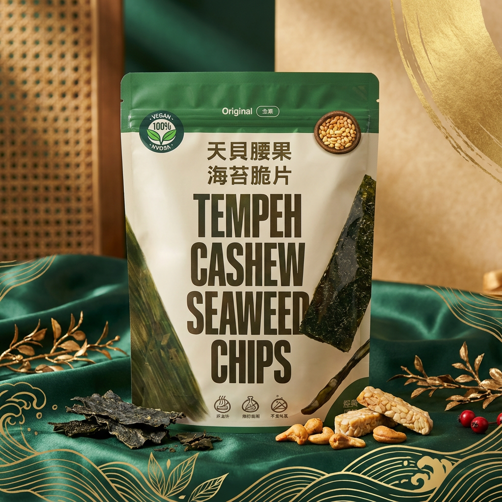 翔鶴佳-天貝腰果海苔脆片-原味（全素）     商品編號：4710582320507