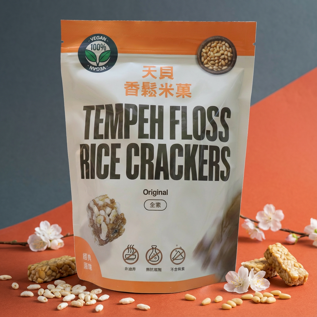 翔鶴佳-天貝香鬆米菓-原味（全素）     商品編號：4710582320538