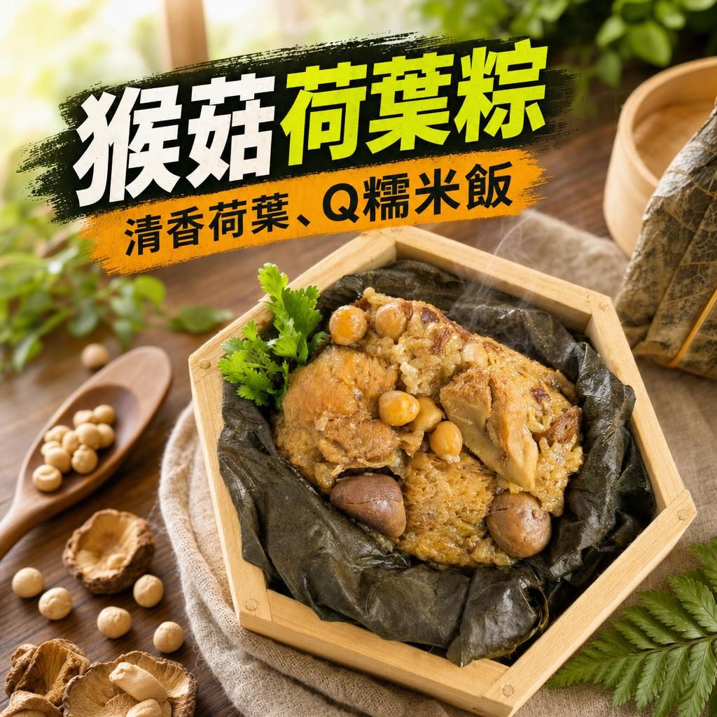 得來素-猴菇荷葉粽-2入（全素）        商品編號：4713006141238