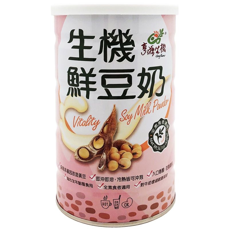【亨源生機】生機鮮豆奶（400公克/罐）