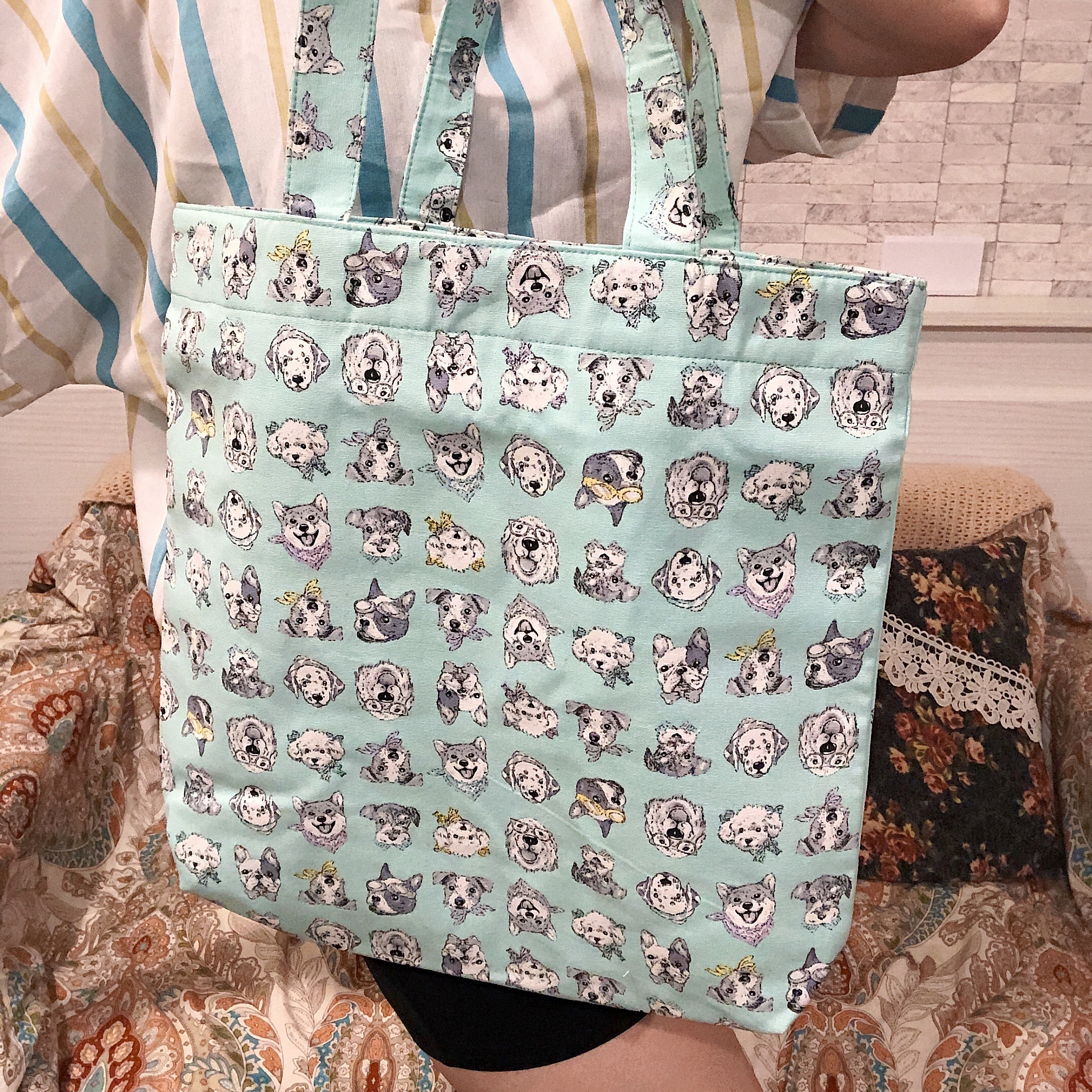 手提袋 購物袋 肩背袋  汪汪 現貨