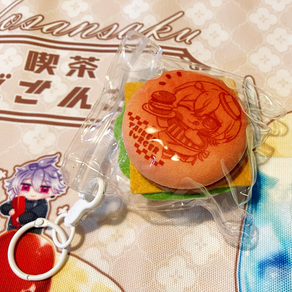TAIKEI BURGER漢堡造型絨毛徽章吊飾組[刀劍亂舞同人周邊]
