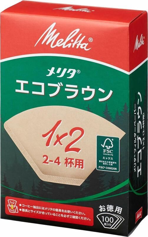 Melitta｜扇形濾紙 2-4人份 100張/包