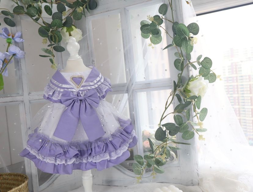 《哺滴＆麻麻亂賣小舖🌹》紫色公主紗裙｜兔兔貓狗寵物衣