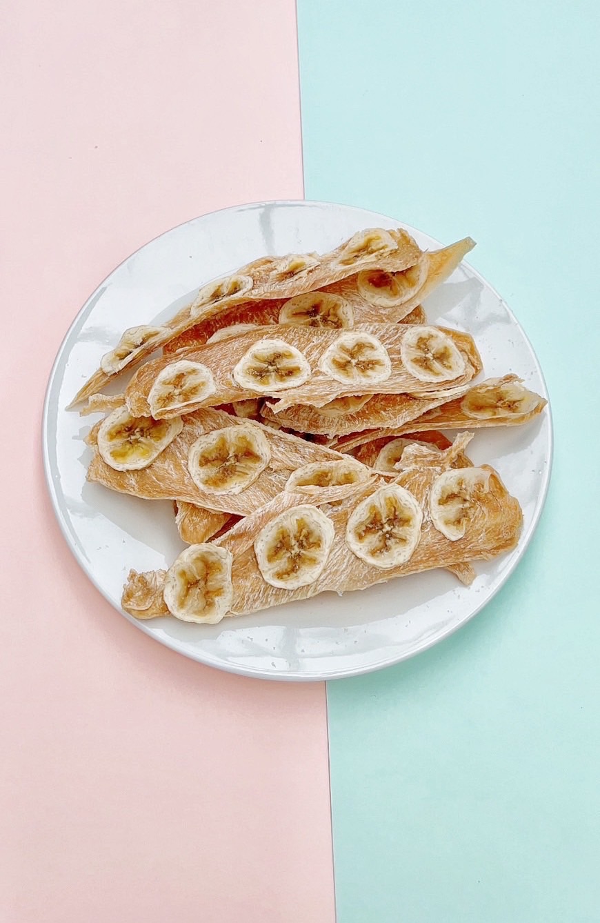 ［丸媽手作寵物零食］香蕉雞肉片🍌