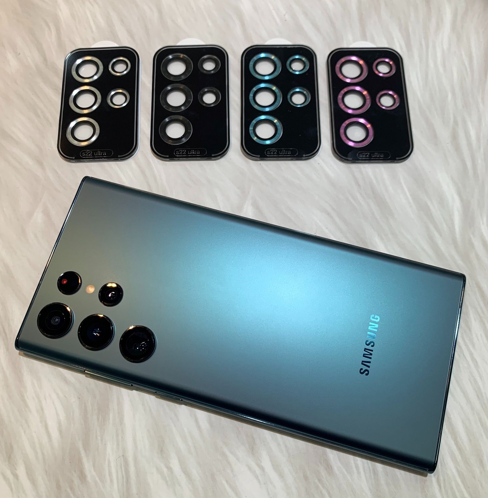 三星S22 Ultra 鏡頭貼 鋁合金鏡頭保護貼 玻璃鏡頭貼 定位型 9H防刮 奈米電鍍塗層 疏水疏油 Samsung